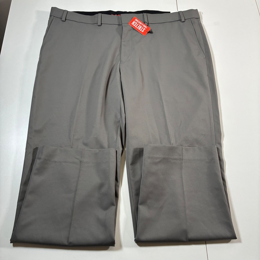 NEW Dockers Performance Dress Pants 40x29 Grey Straight Stretch Flat Chino